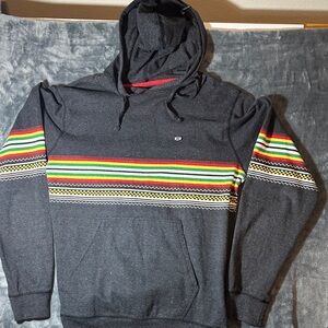 Billabong Black Hoodie with Multicolor Stripes